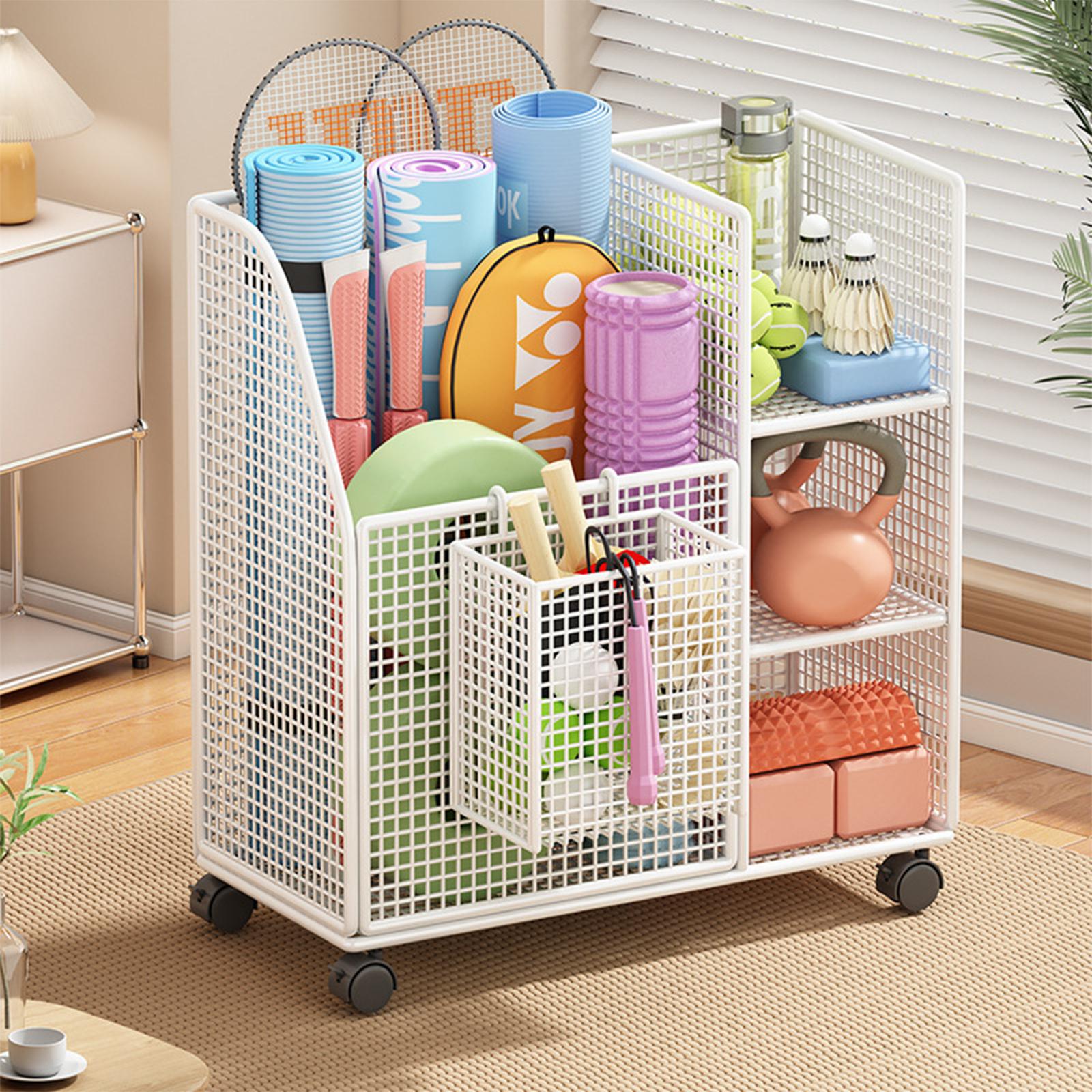 Sports Equipment Rack - 요가 패드 보관 랙 철제 이동식