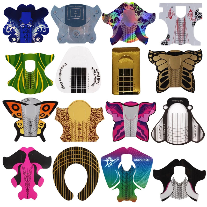Horseshoe Game Set - 50Pcs 꿀벌/나비/말굽 전문 네일 폼 스티커