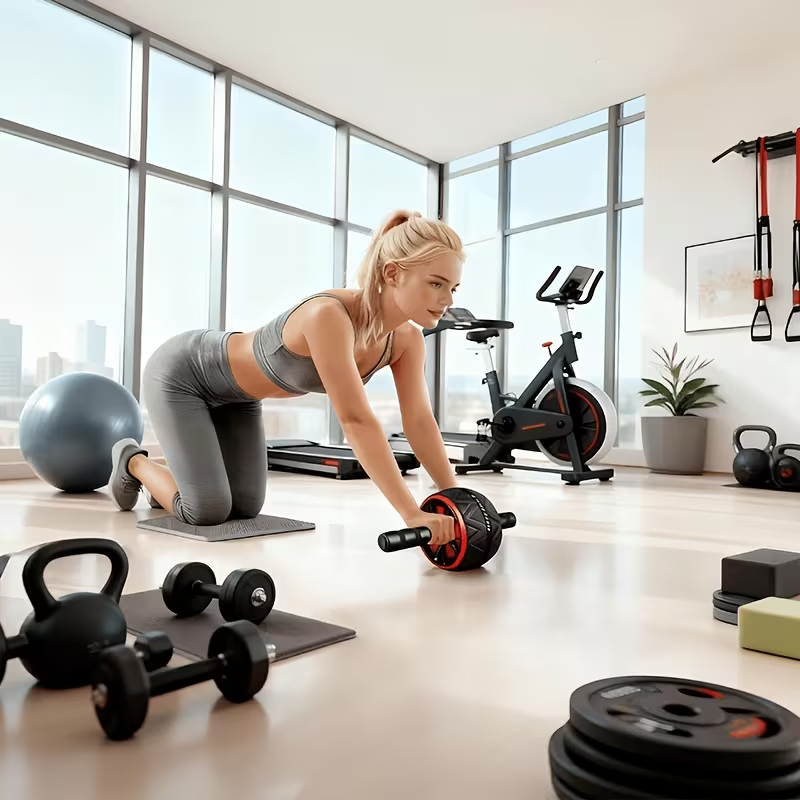 복근 롤러 휠 및 무릎 매트, 복부 및 코어 근력 강화 - Sports Equipment Names 리뷰 및 가격