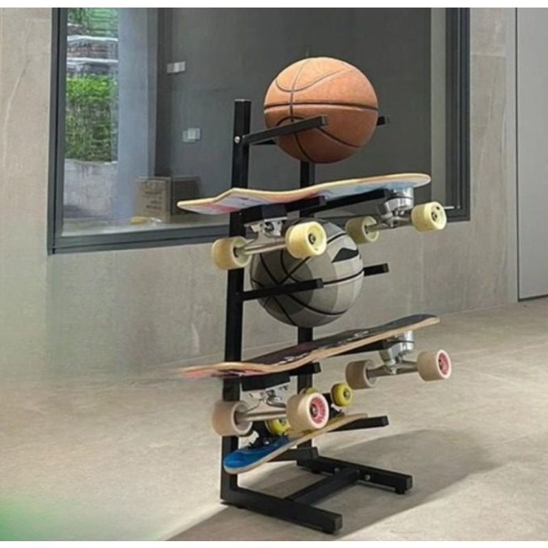스케이트보드 장비 랙 통합형 디자인 농구 축구 스포츠  - Sports Equipment Rack 리뷰 및 가격